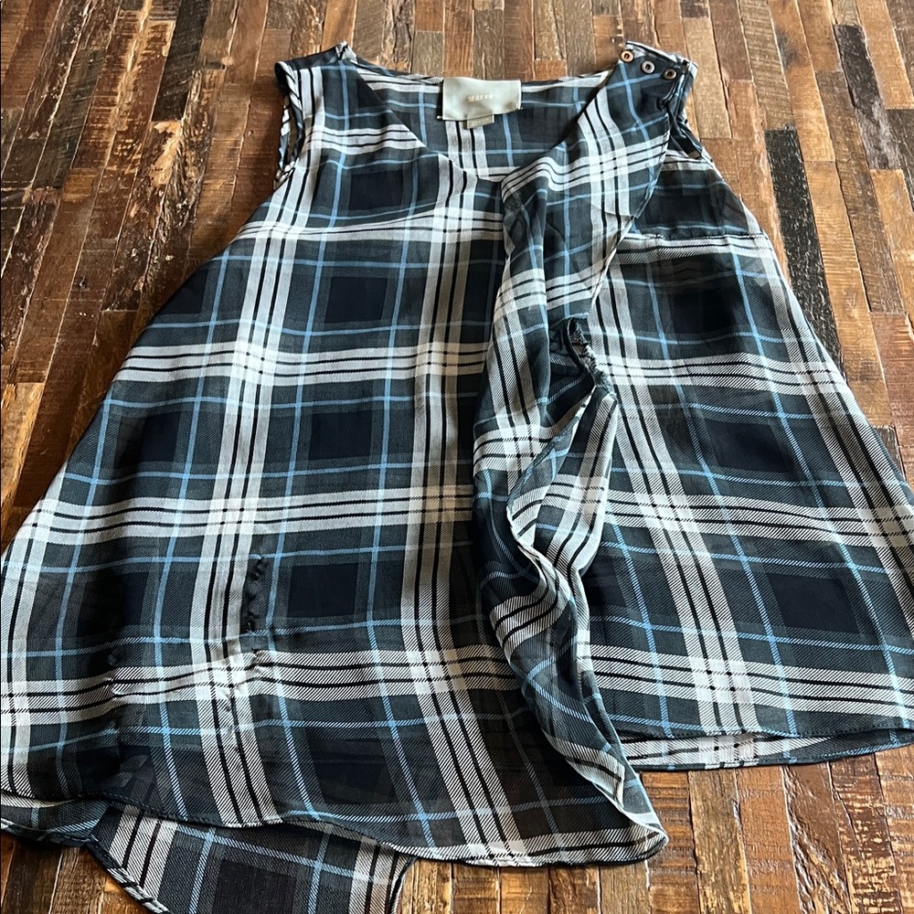 Maeve Checkered Sleeveless Blouse